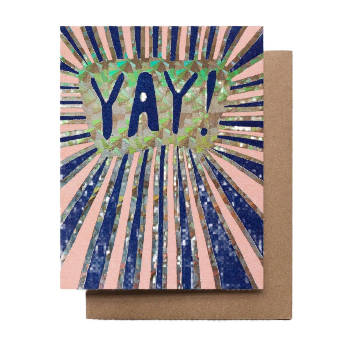 Bright and glittery vibes are what this YAY! holographic card brings, blank inside, perfect for all celebrations, parties and events.