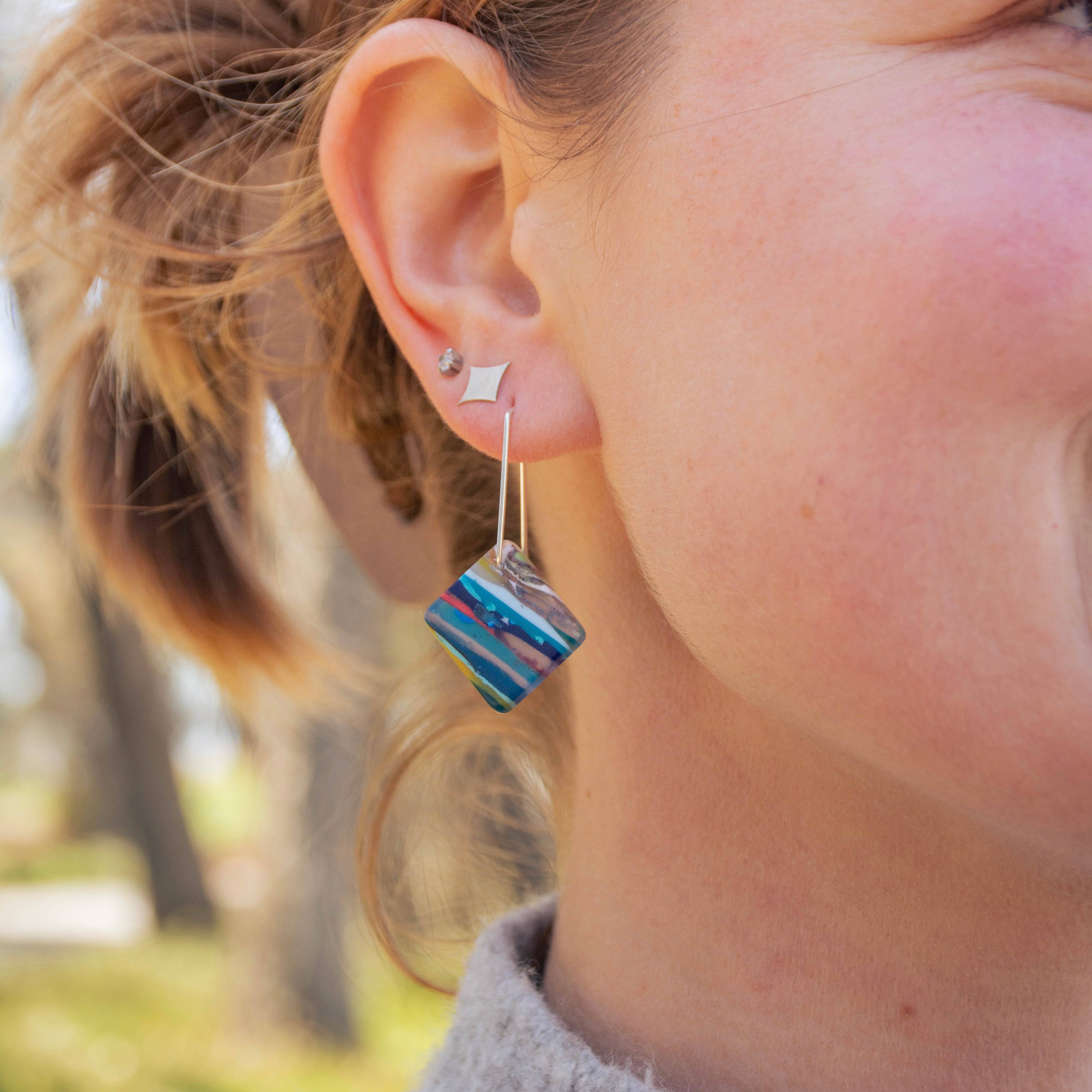 Handmade Surfboard Resin Earrings – Small