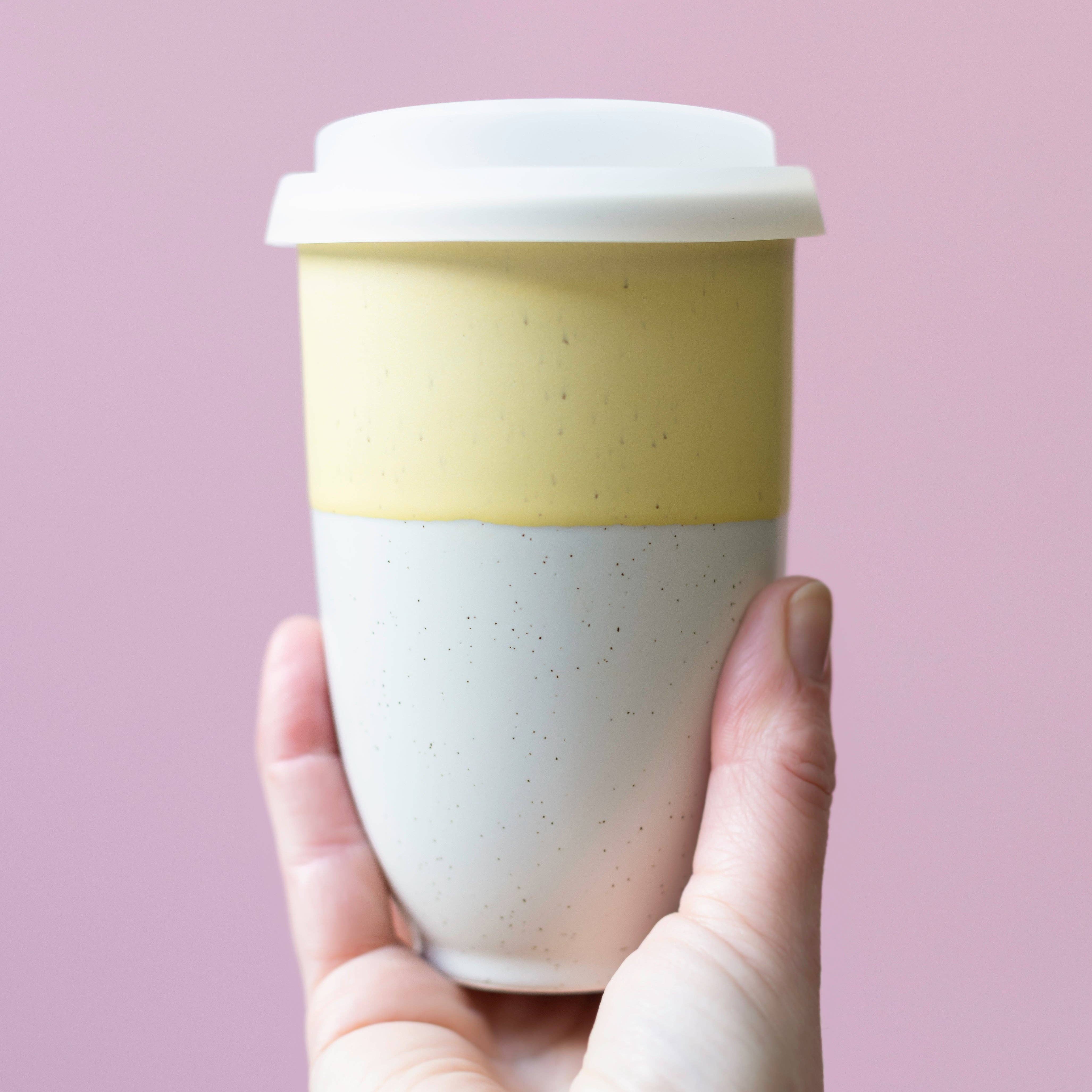 Buttercream Ceramic Travel Mug