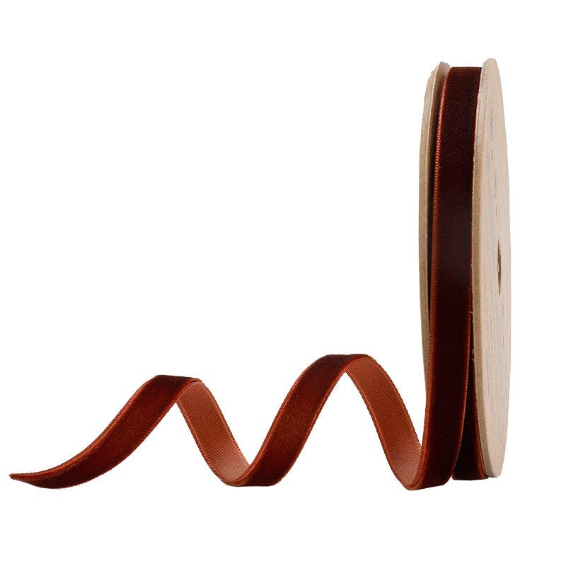 Brown ribbon on a white background