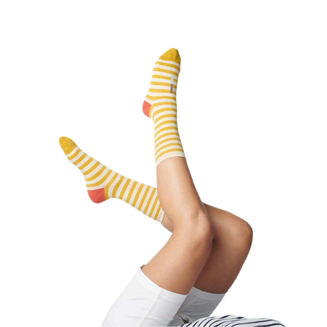 Eureka Yellow Striped Crew Socks