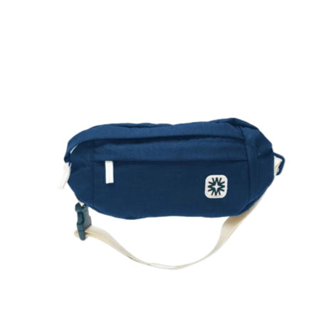 Louie Sling bag in navy blue canvas with adjustable strap, compact crossbody design ideal for travel or daily essentials.