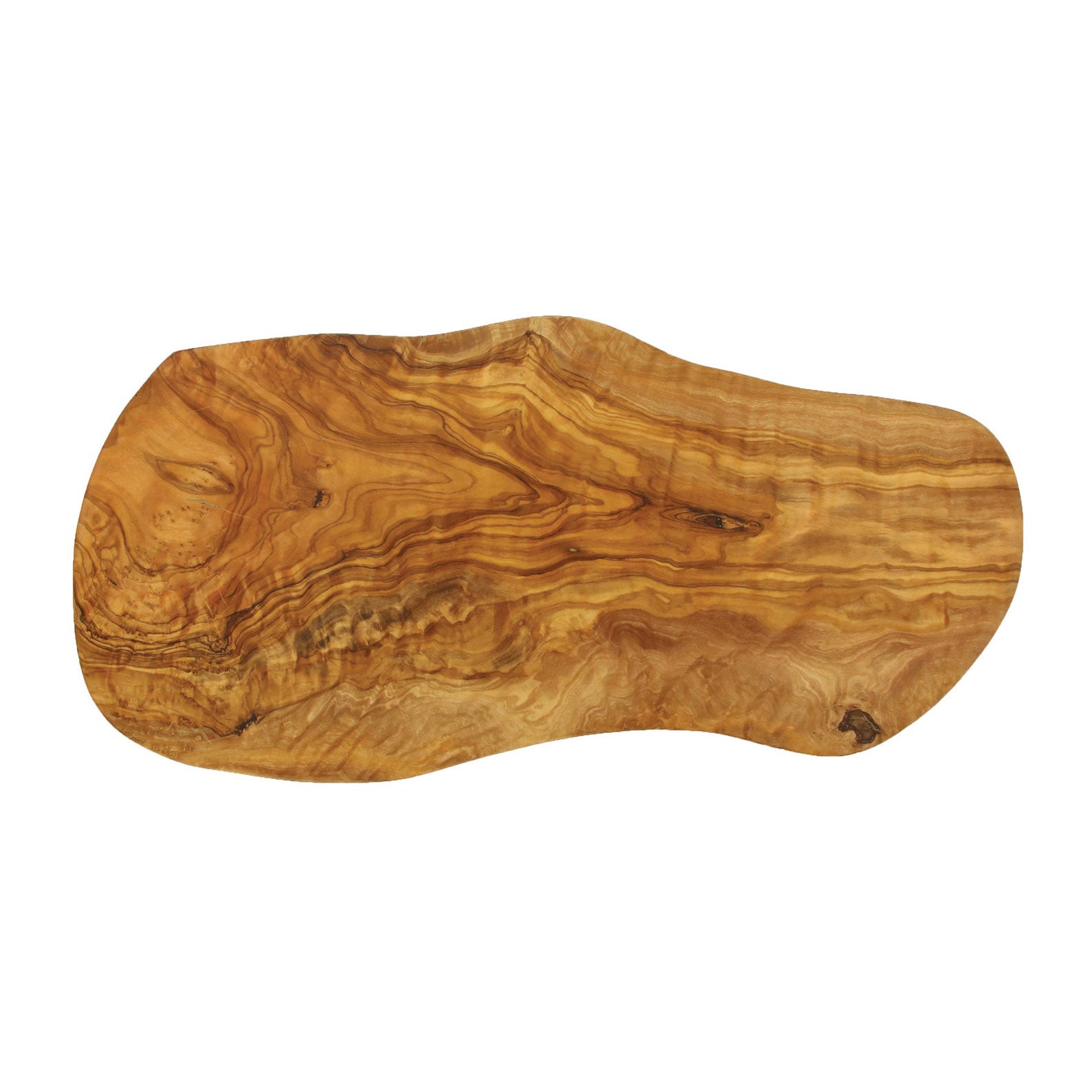 100% sustainably sourced olive wood, unique shape so no 2 boards are the same. Perfect for table decor or serving. size large