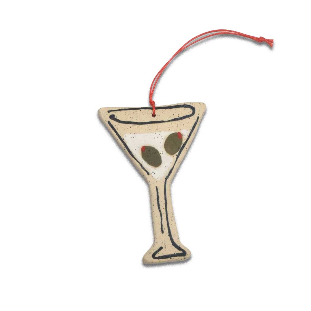 Ceramic Martini Ornament
