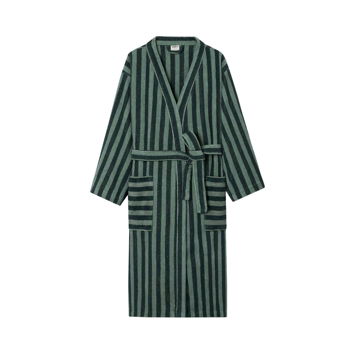 Green Stripe Cotton Robe