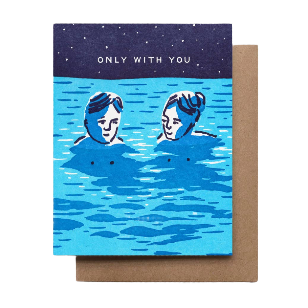 A romantic card that shares the special moments with your loved one under the stars. Blank on the inside, perfect for anniversaries.
