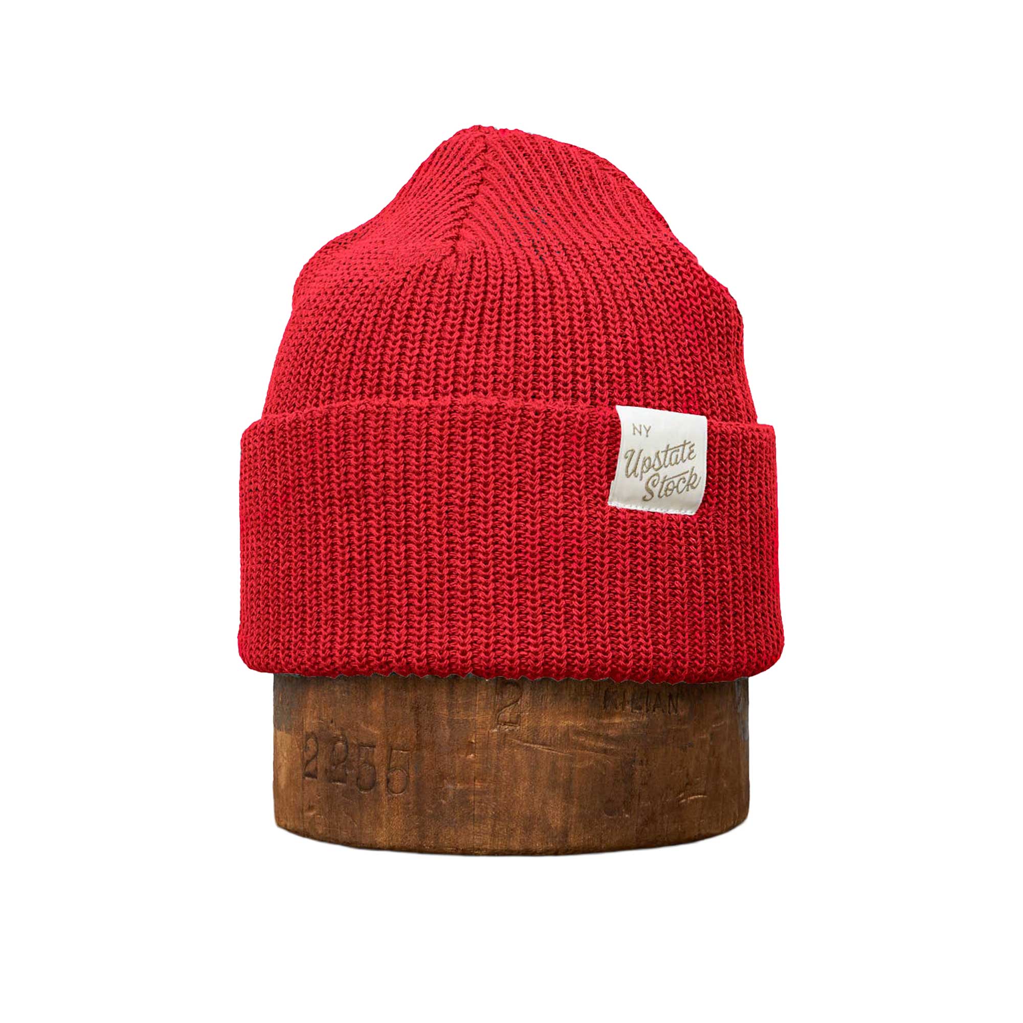 Upcycled Cotton Watchcap: Cherry Red