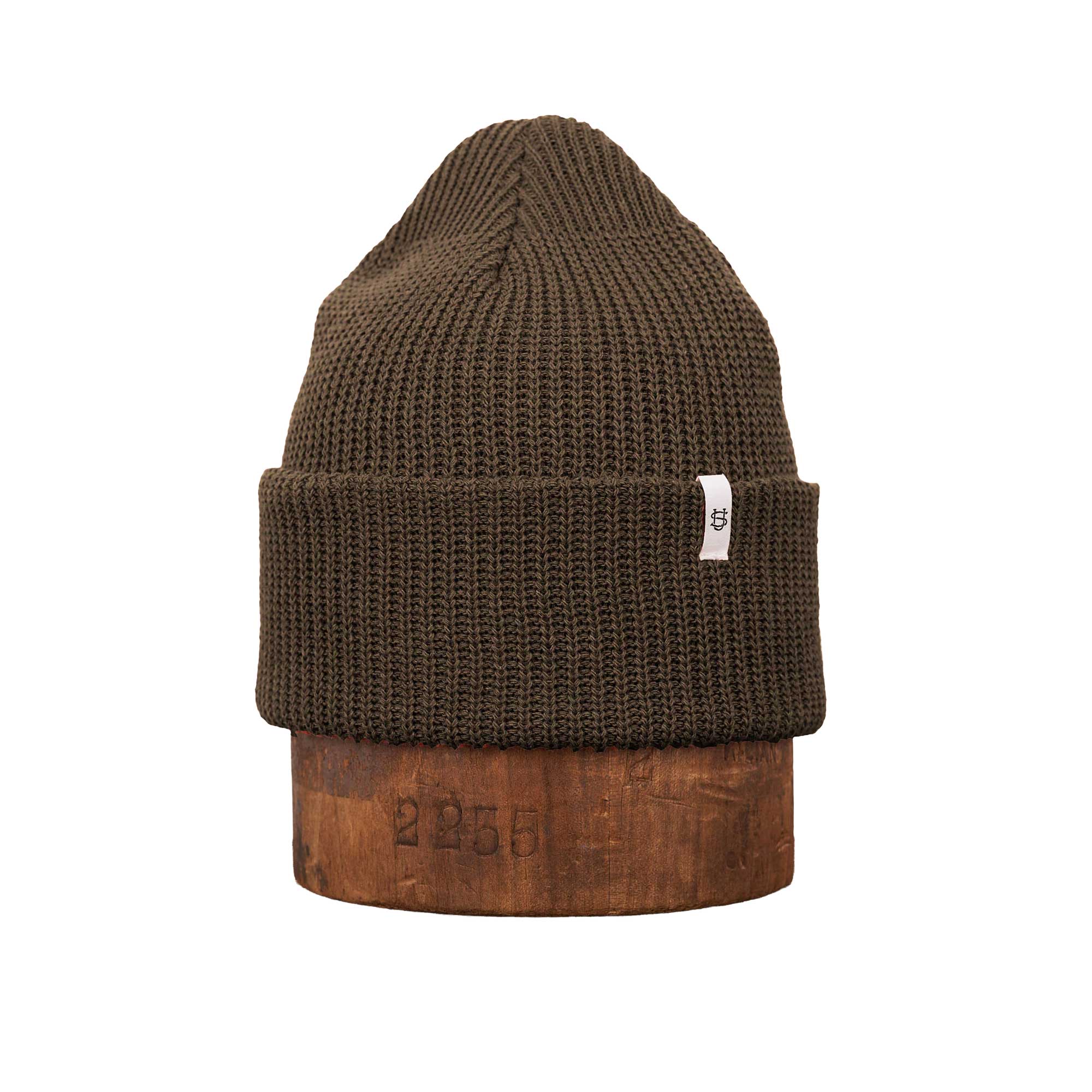 Upcycled Cotton Watchcap: Olive