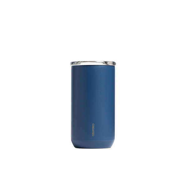 Pacific Blue reusable tumbler, 12oz reusable insulated cup for hot or cold drinks, perfect for travel or daily use.