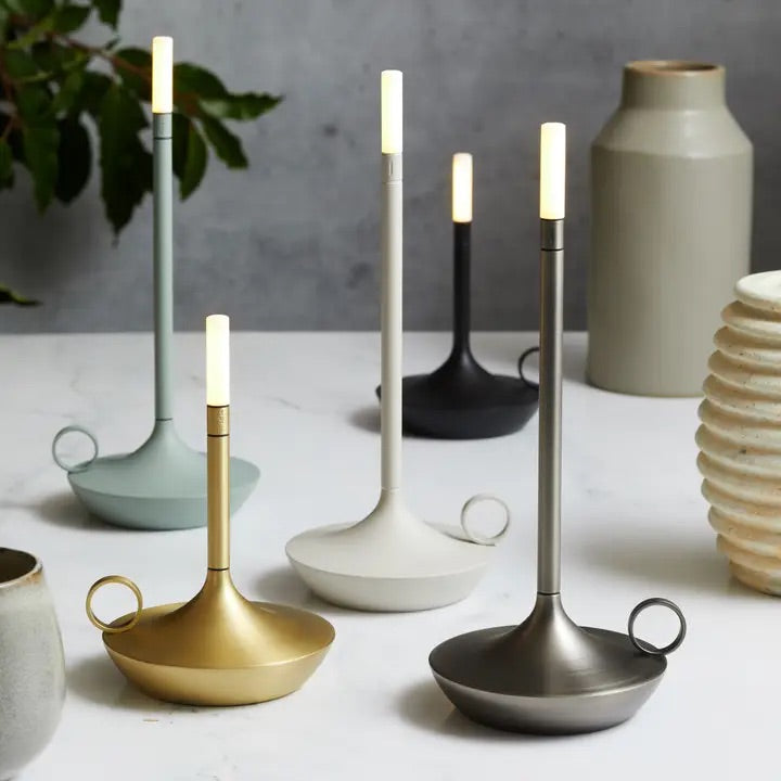 Sage Green Wick Portable Rechargeable Candle Lamp