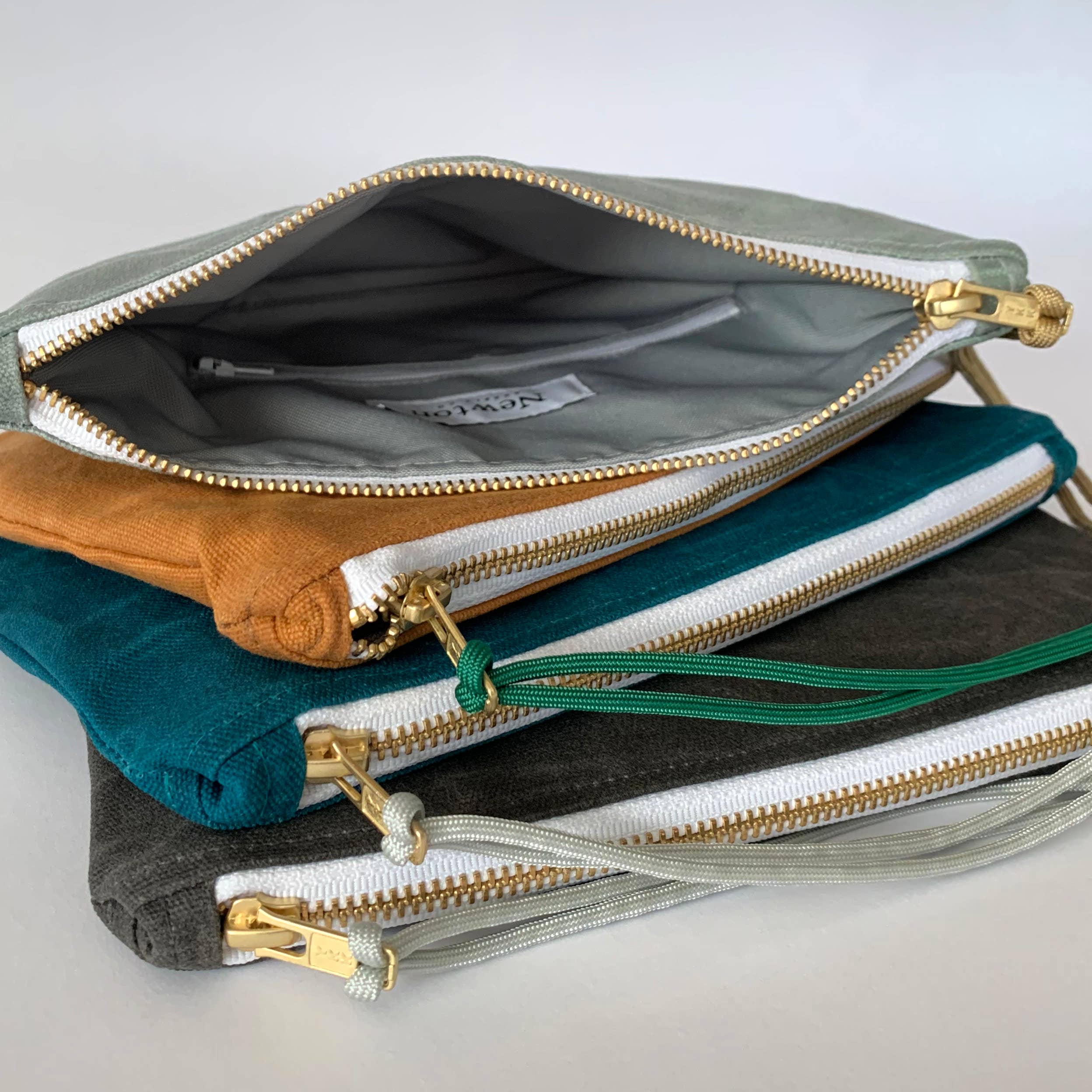 Whiskey Waxed Canvas Clutch