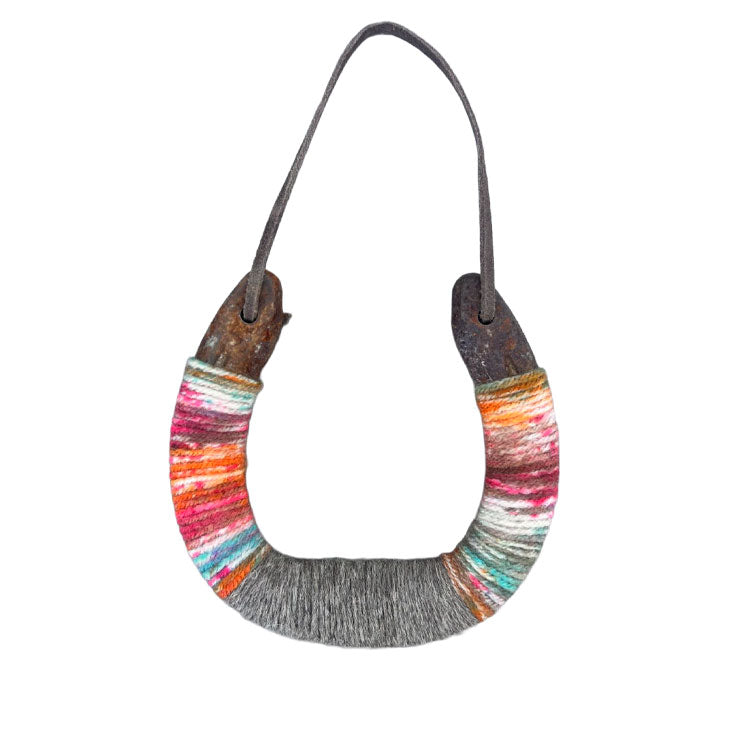 Charcoal + Multicolor Lucky Horseshoe