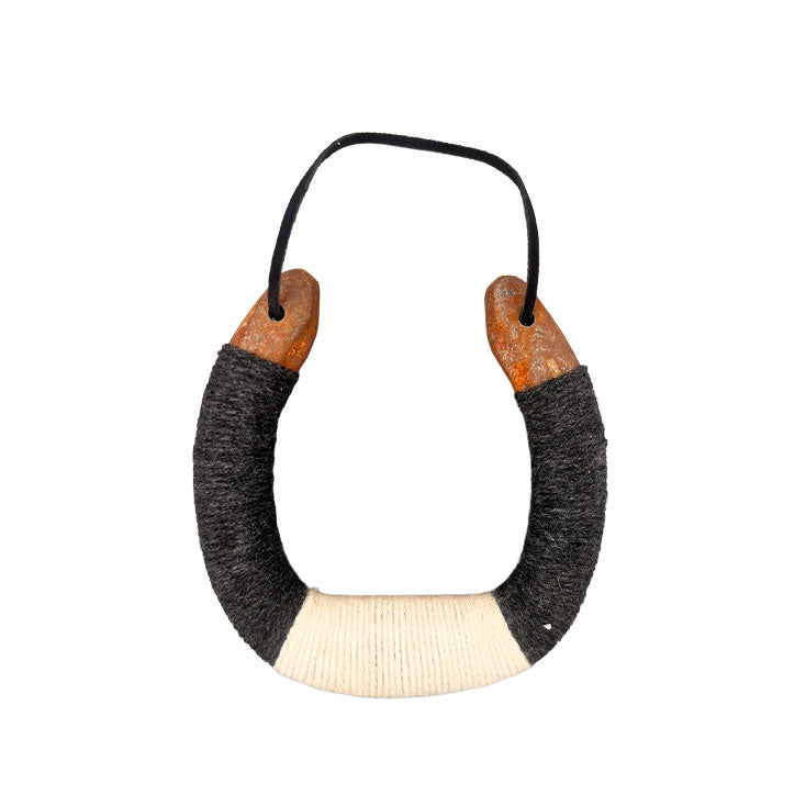 Cream + Charcoal Lucky Horseshoe