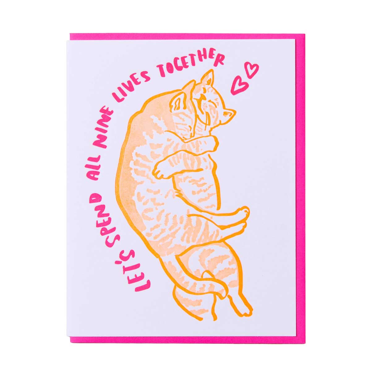 Nine Lives Cat Love Card