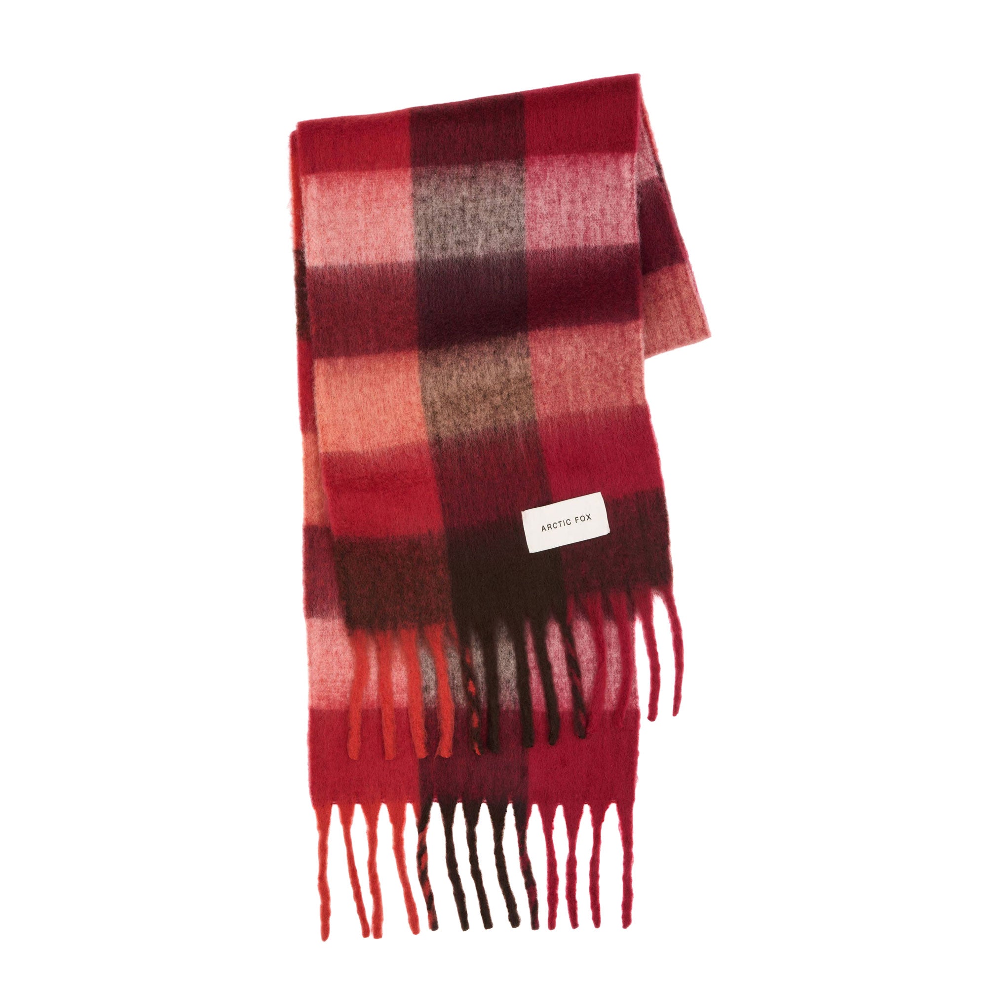 Burgundy Check Reykjavik Scarf