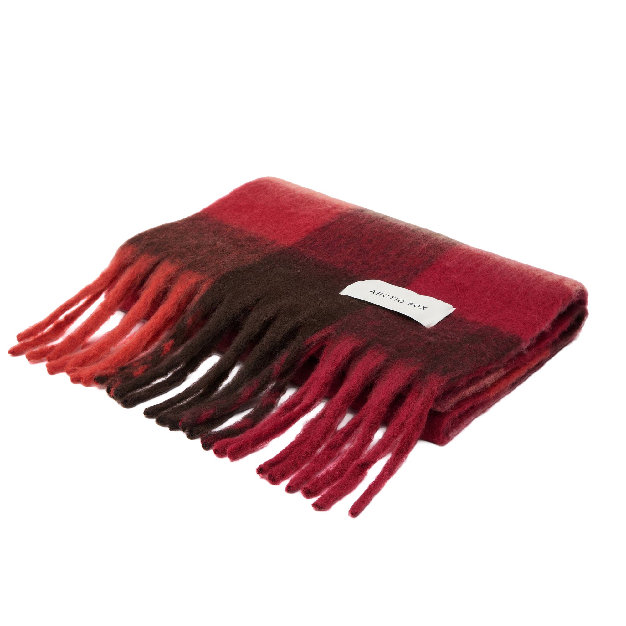Burgundy Check Reykjavik Scarf