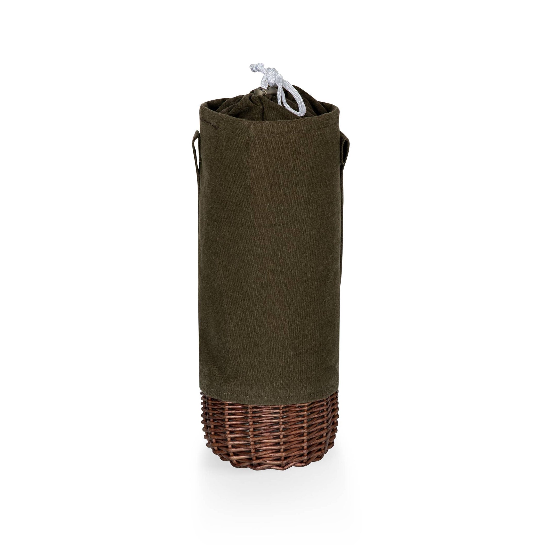 Olive Insulated Canvas Wine Basket