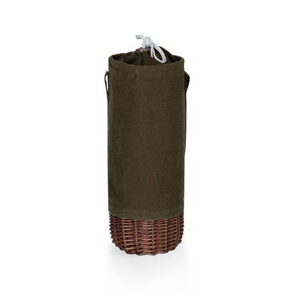 Olive Insulated Canvas Wine Basket