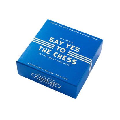 Portable chess set with pegged pieces, a board that doubles as storage box, and includes instructional gamebook- learn or master chess anywhere!