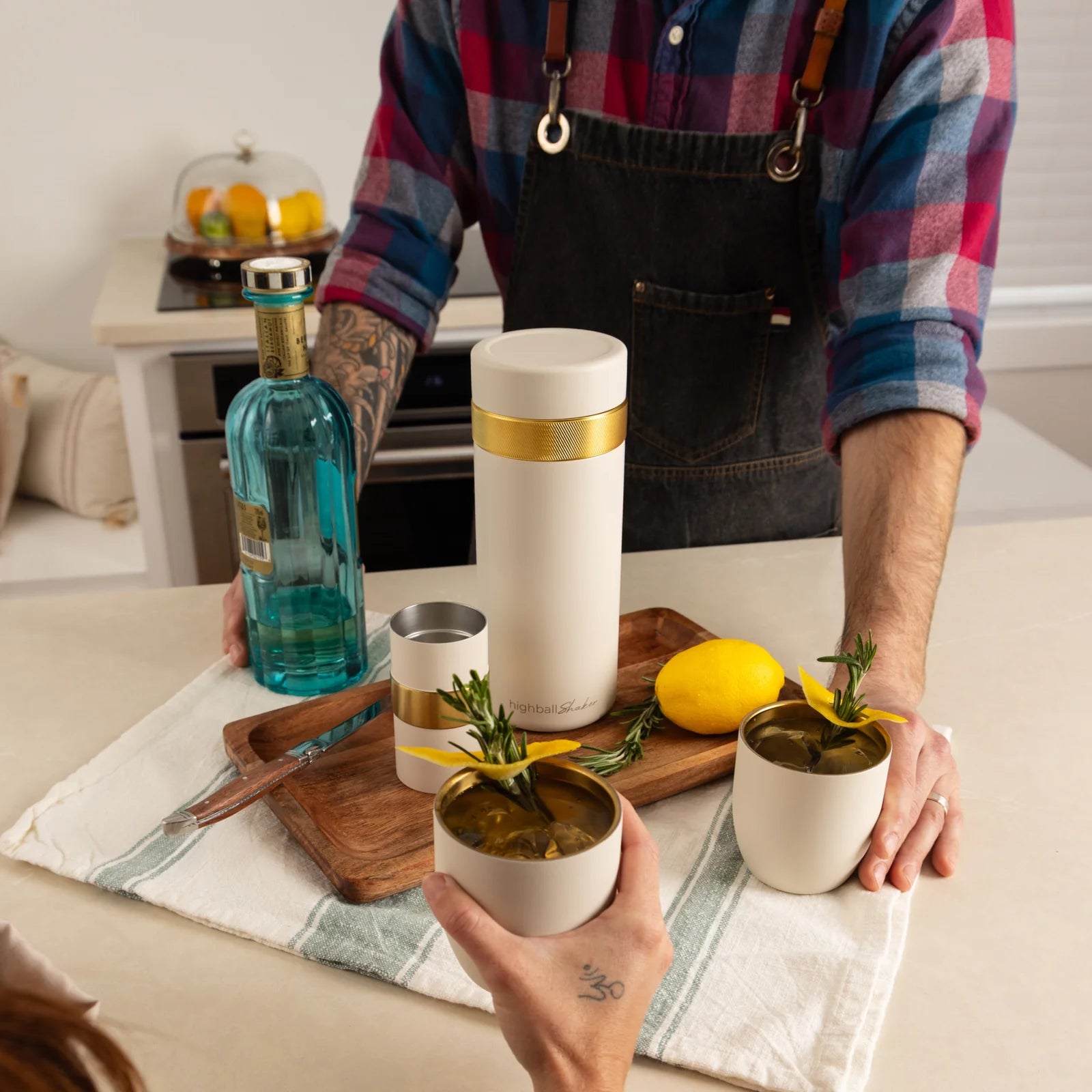 Cream Highball Shaker