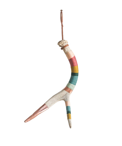 Small Whitetail Wool Wrapped Deer Antler with Copper