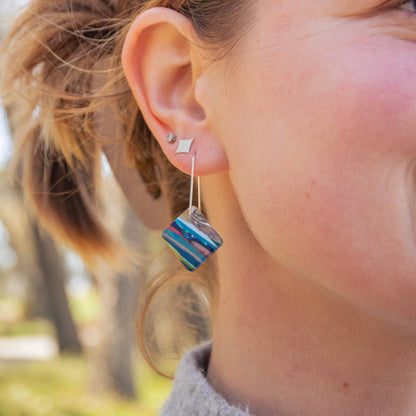 Handmade Surfboard Resin Earrings – Small