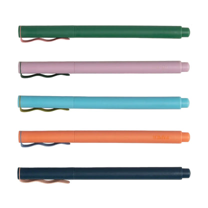 Set of 5 bright and bold fine line pens, in green, peach, purple, blue and navy. Perfect for back to school and the stationary lovers. 