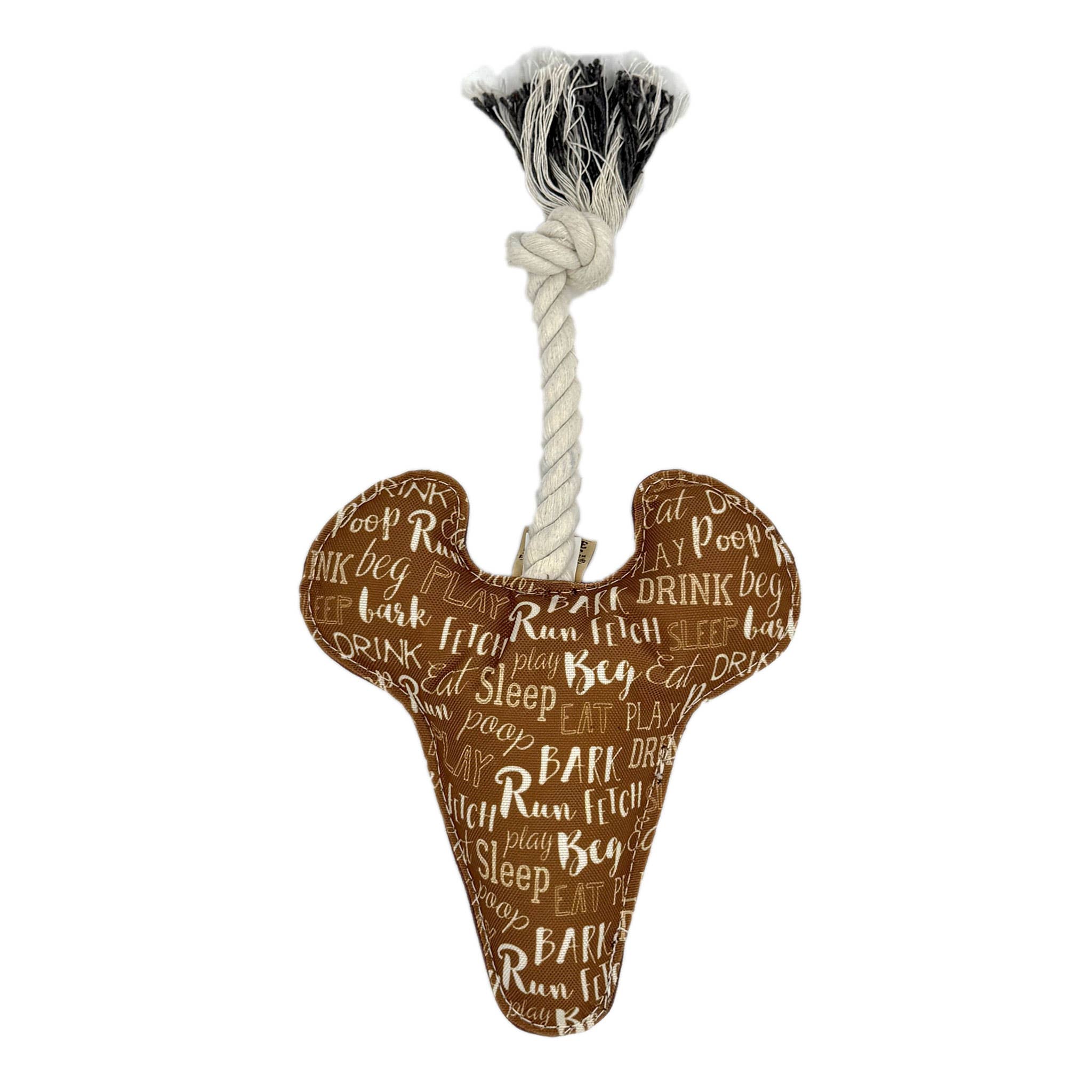 Bison Skull Rope Dog Toy