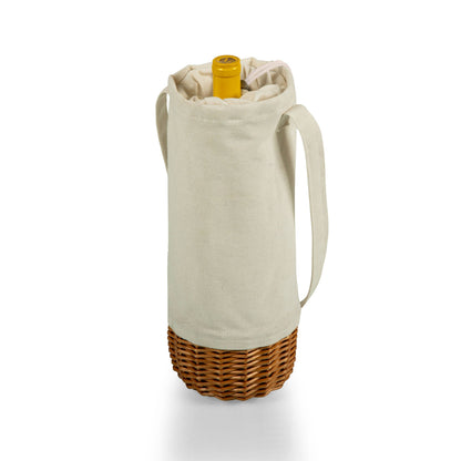 Cream Insulated Canvas Wine Basket
