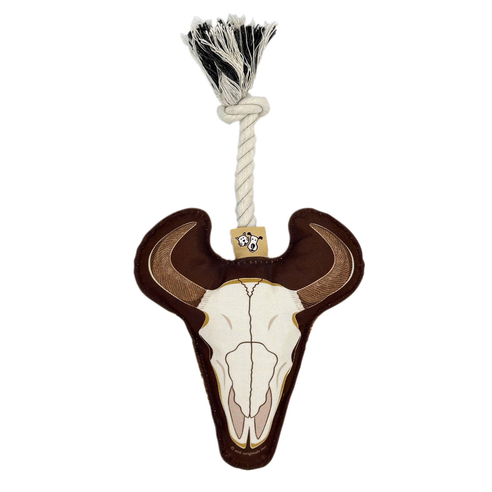 Bison Skull Rope Dog Toy