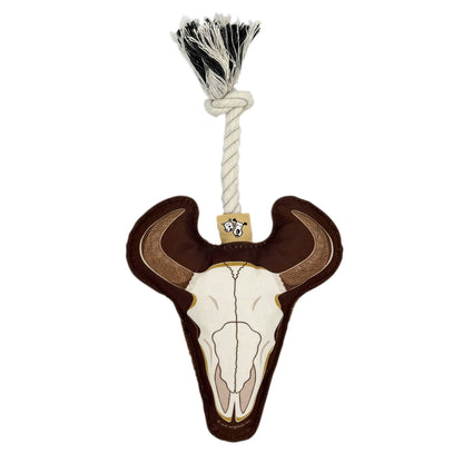 Bison Skull Rope Dog Toy