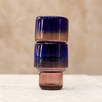 Handblown Stacking Glass – Cobalt