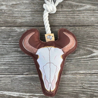 Bison Skull Rope Dog Toy