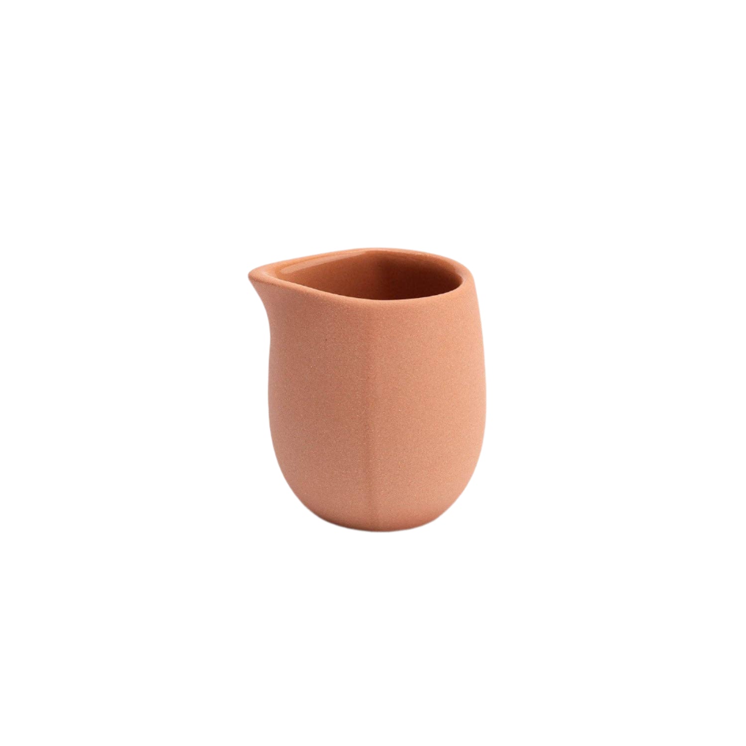 3oz handmade ceramic creamer in glossy mauve pink is perfect for creamer and sauces.