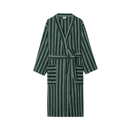 Green Stripe Cotton Robe