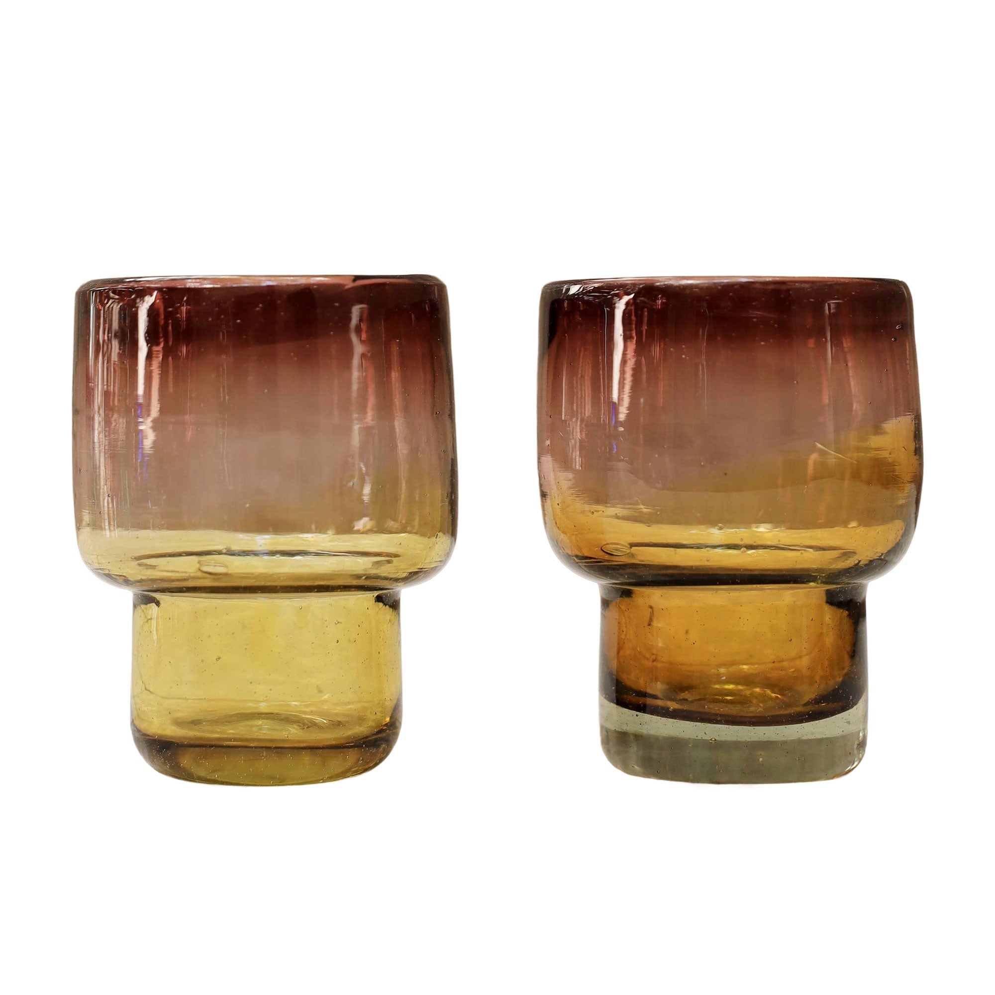 Handblown Stacking Glass – Amber