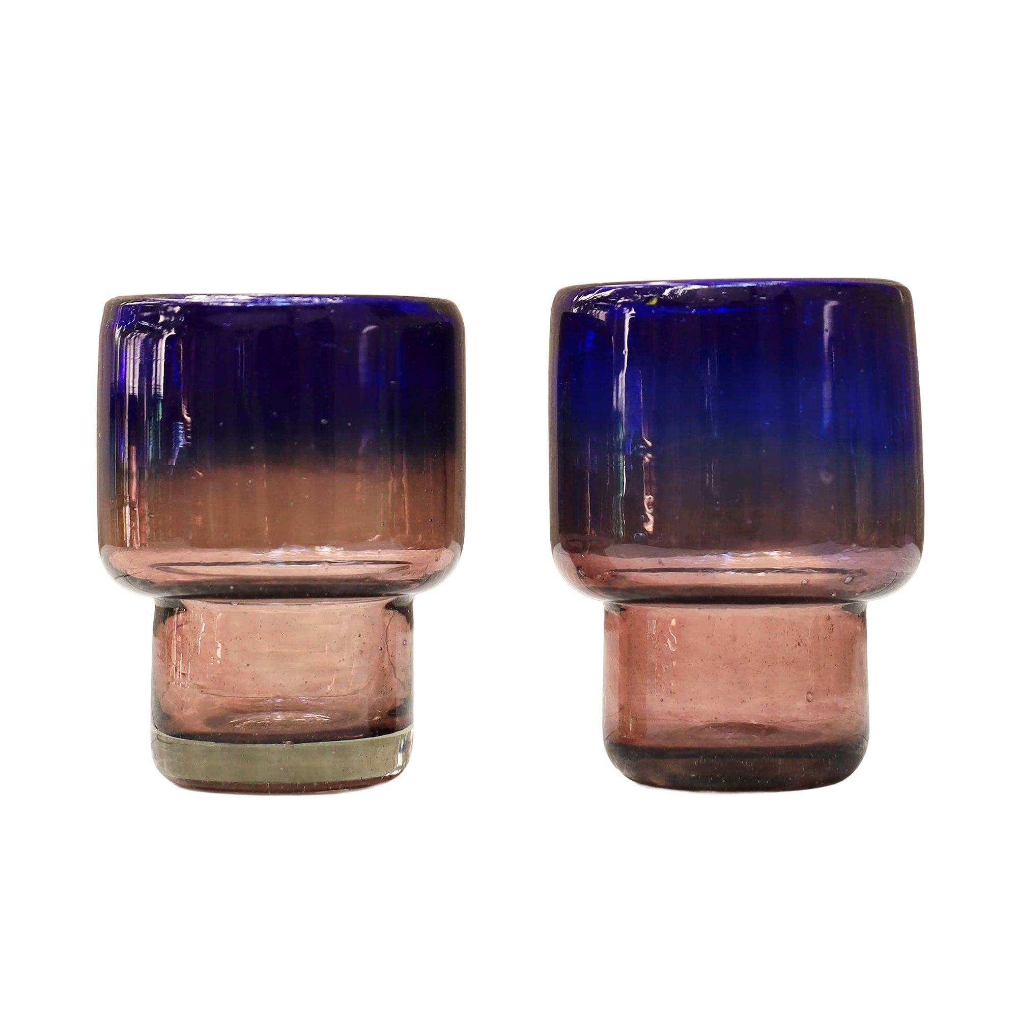 Handblown Stacking Glass – Cobalt