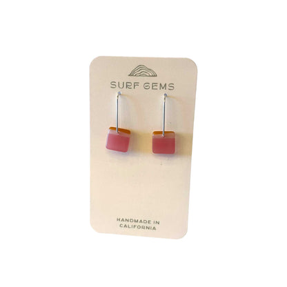 Pink Horizon Surf Rock Earrings