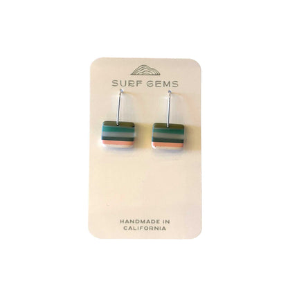 Pacific Stripe Surf Rock Earrings