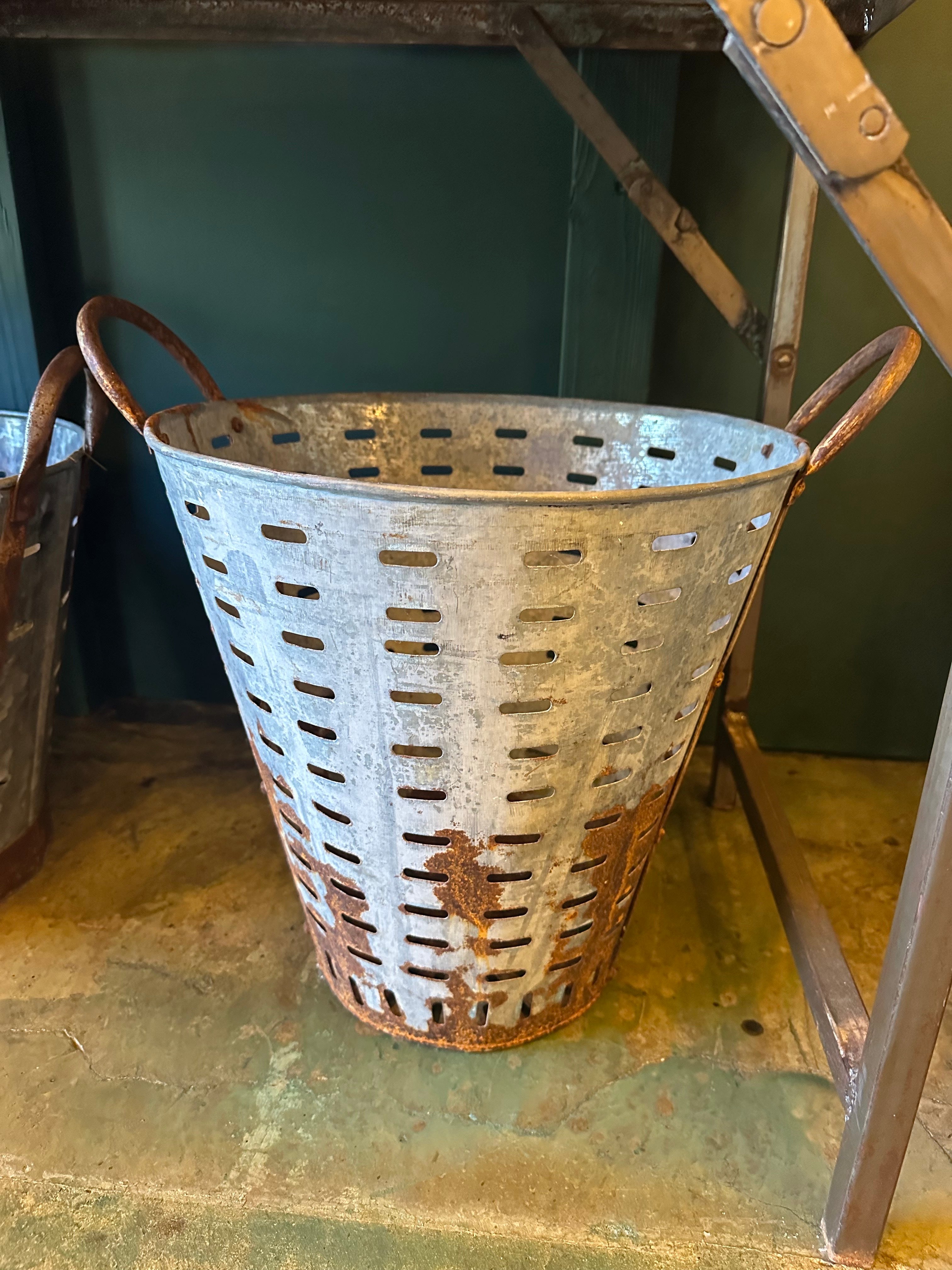 Antique Metal Basket