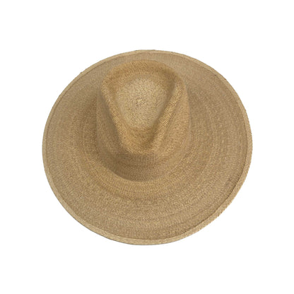 Natural palm leaf rancher hat size medium, handwoven for lightweight sun protection with a timeless, versatile style