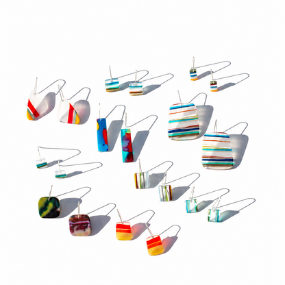 Handmade Surfboard Resin Earrings – Small