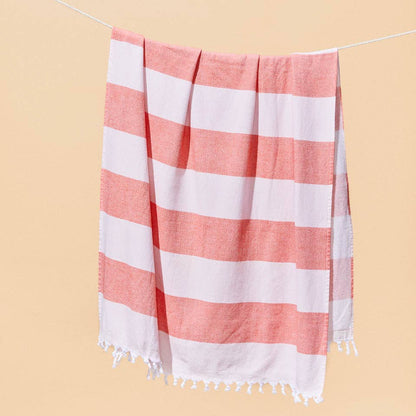 Tomato/Pink Feather Weight Towel