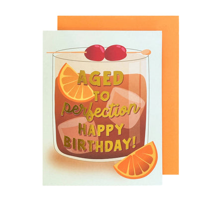 Aged to Perfection Whiskey Birthday Card
