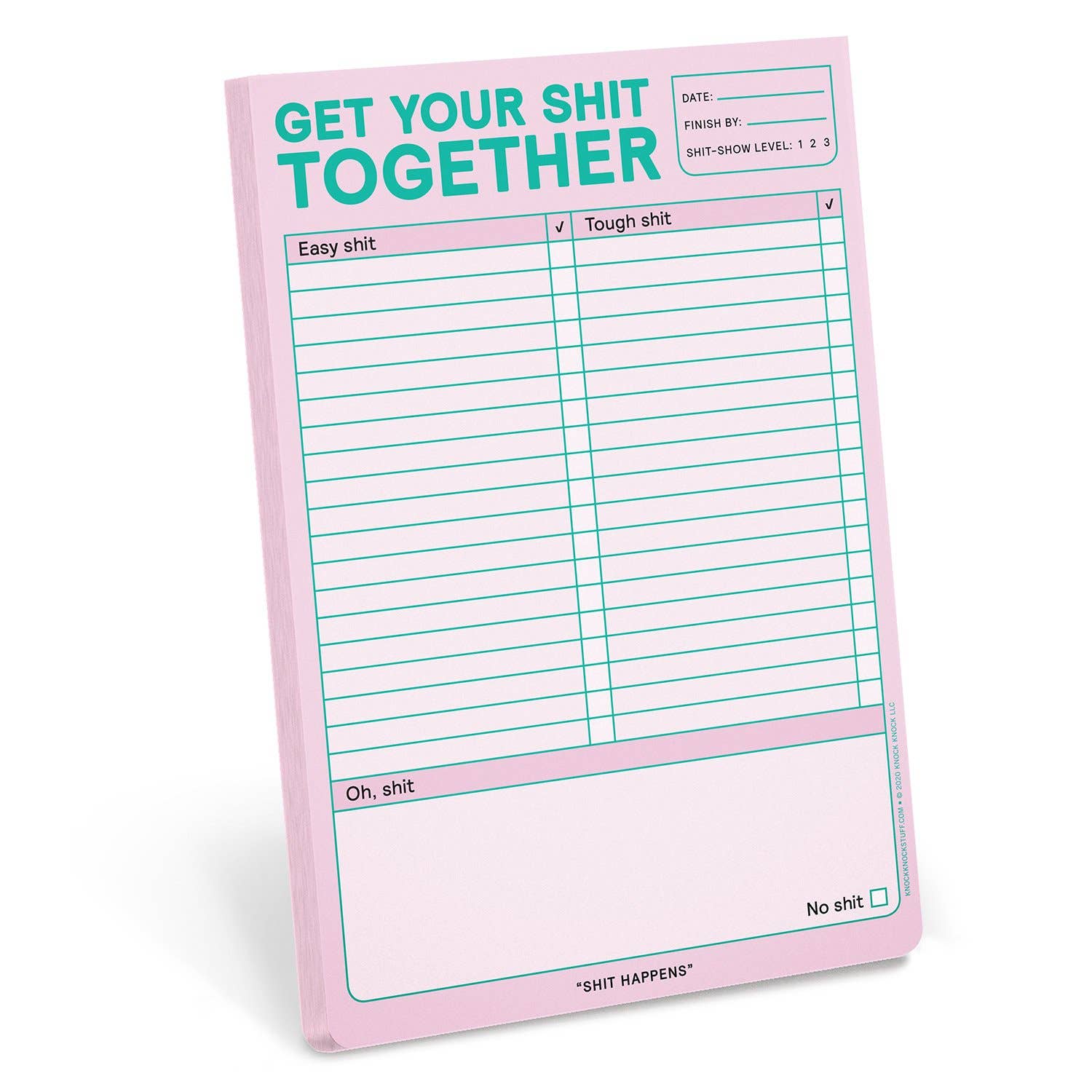 60 sheet notepad, quirky to-do list to help keep you on track throughout your days. Funny gift