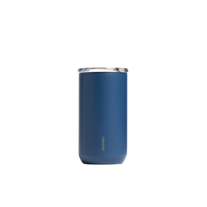 Pacific Blue reusable tumbler, 12oz reusable insulated cup for hot or cold drinks, perfect for travel or daily use.