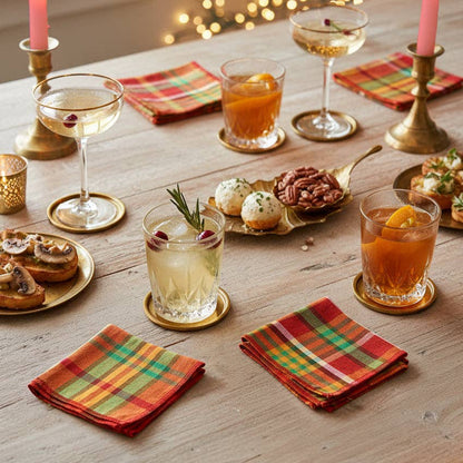 Madras Cocktail Napkins - Set of 4