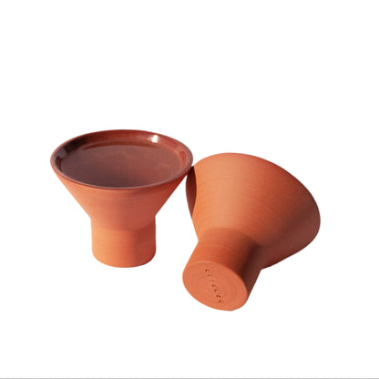 Terra Cotta Stemless Martini Glass
