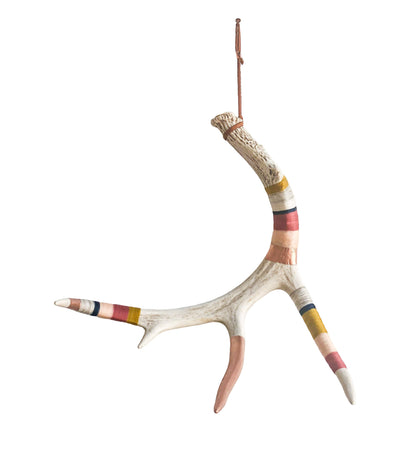 Extra Large Whitetail Wool Wrapped Deer Antler with Copper