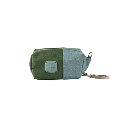 Green + Slate Blue Dog Poop Bag Holder
